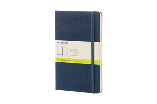 Moleskine Sapphire Blue Large Plain Notebook Hard-8051272893687
