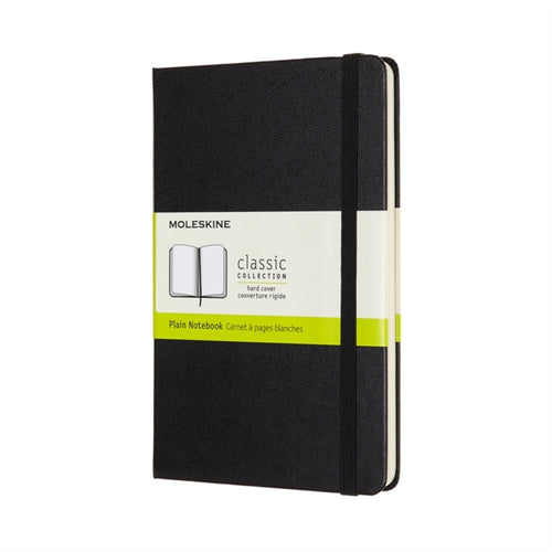 Moleskine Medium Plain Hardcover Notebook : Black-8058647626604