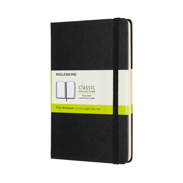 Moleskine Medium Plain Hardcover Notebook : Black-8058647626604