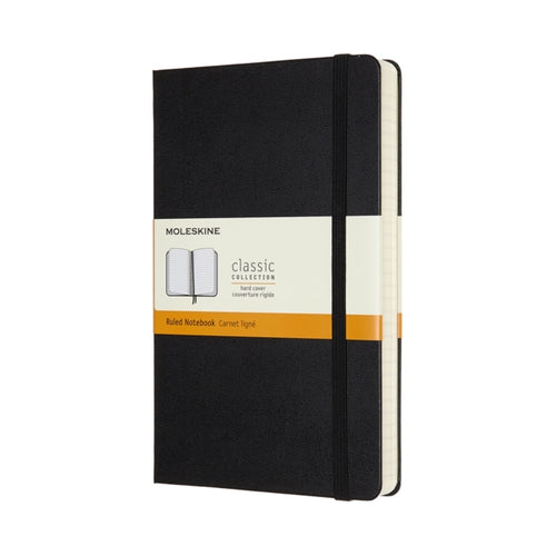 Moleskine Expanded Large Ruled Hardcover Notebook : Black-8058647628004