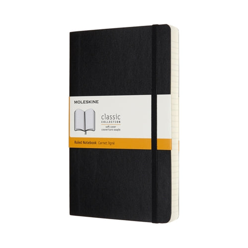 Moleskine Expanded Large Ruled Softcover Notebook : Black-8058647628042