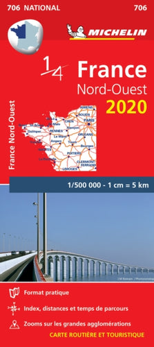 Northwestern France - Michelin National Map 706 : Map-9782067242685