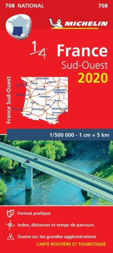 Southwestern France - Michelin National Map 708 : Map-9782067242708