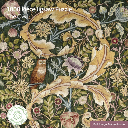 Adult Sustainable Jigsaw Puzzle V&A: The Owl : 1000-pieces. Ethical, Sustainable, Earth-friendly-9781804176276