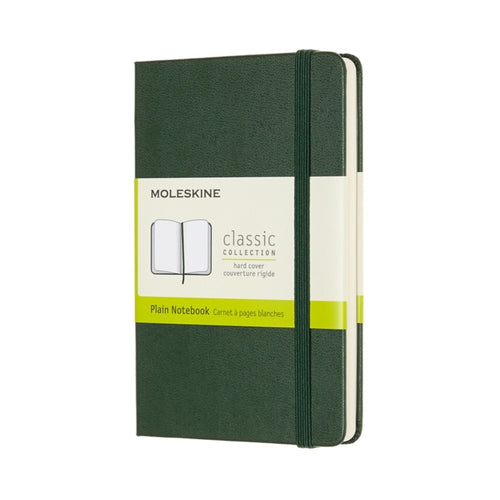 Moleskine Pocket Plain Hardcover Notebook : Myrtle Green-8058647629032
