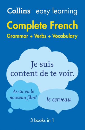 Easy Learning French Complete Grammar, Verbs and Vocabulary (3 books in 1) : Trusted Support for Learning-9780008141721