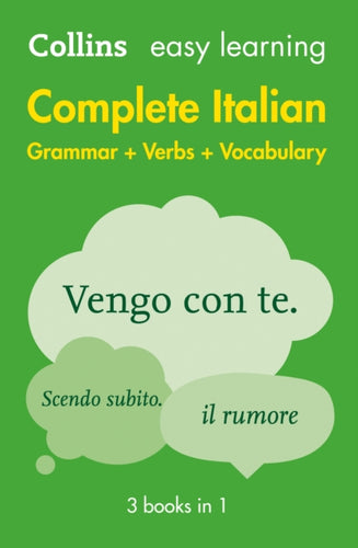 Easy Learning Italian Complete Grammar, Verbs and Vocabulary (3 books in 1) : Trusted Support for Learning-9780008141752