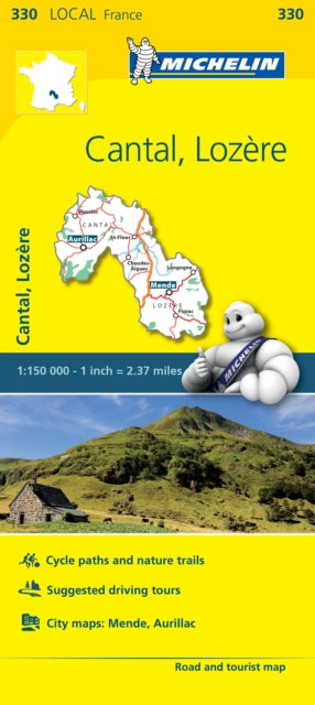 Cantal, Lozire - Michelin Local Map 330 : Map-9782067210486