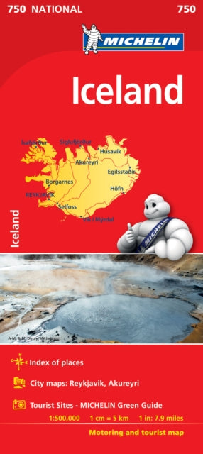 Iceland - Michelin National Map 750 : Map-9782067211872