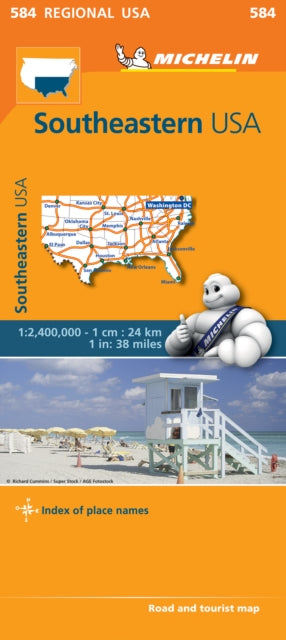 Southeastern USA - Michelin Regional Map 584 : Map-9782067184664