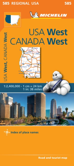 Western USA, Western Canada - Michelin Regional Map 585 : Map-9782067184701